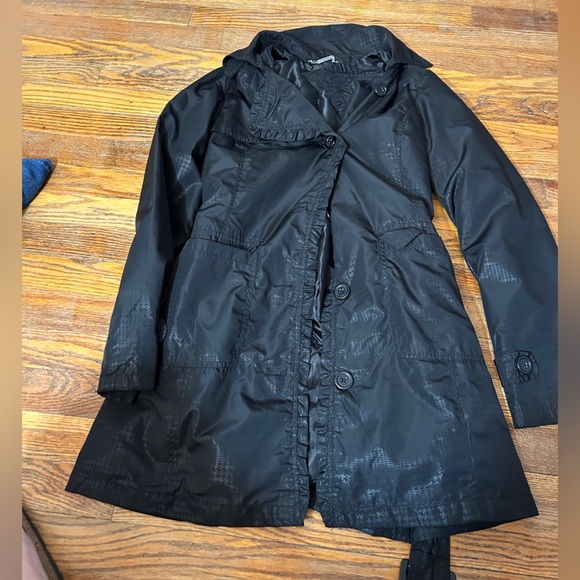 Jou Jou Black Trench Coat - Picture 1 of 3